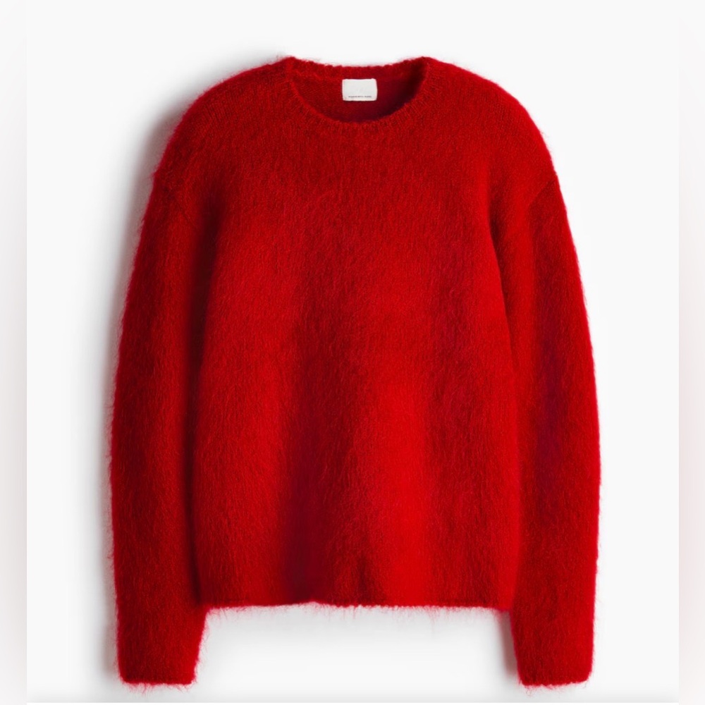 H&M Vibrant Red Mohair Sweater